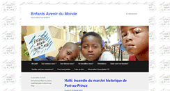 Desktop Screenshot of enfantsavenirdumonde.com